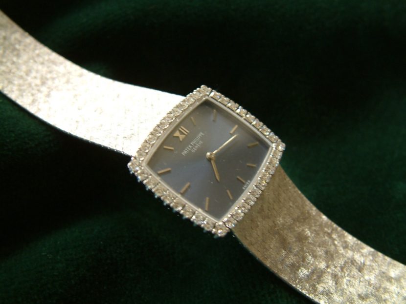 Reloj de pulsera de señora Phatek Philippe oro blanco y brillantes
