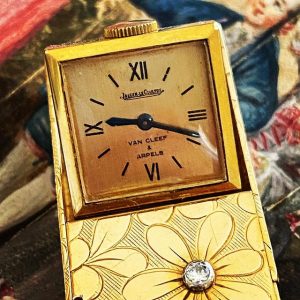 Reloj Viaje Oro Diamantes Jaeguer Le Coultre Para Van Cleef