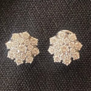 Pendientes Oro Blanco 2,80 Ktes Brillantes