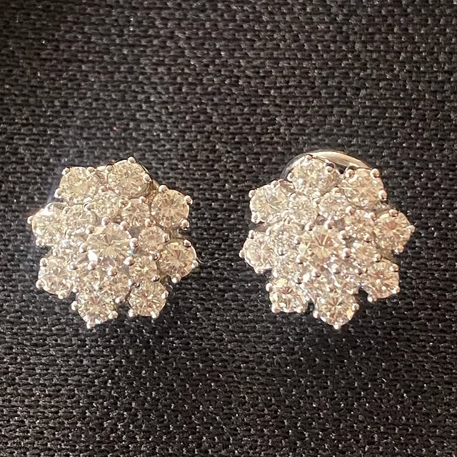 Pendientes Oro Blanco 2,80 Ktes Brillantes