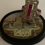 Sortija Oro Plata Diamantes Rubies Sobre Micro Mosaico